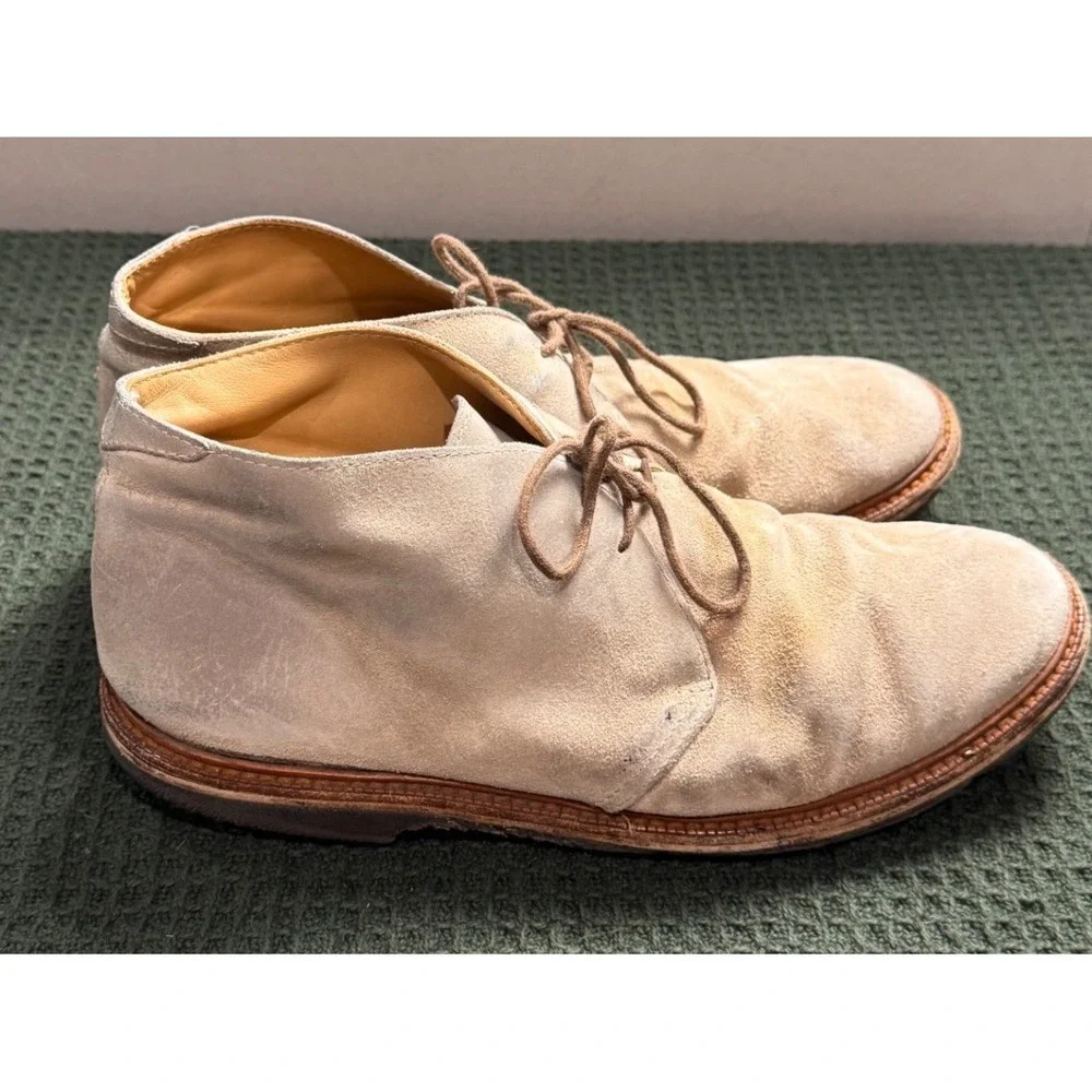 Brunello Cucinelli Mens Suede Chukka Desert Boots Sand Beige Italy Size 43